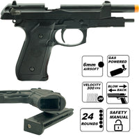 HFC Gas Powered Revolver/ 6 Pack Shells Black