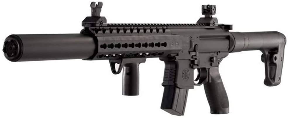SIG SAUER MCX FULL METAL PELLET AIR RIFLE BLK CO2 POWERED 0.177 CAL BLACK – AIR-MCX-177-88G-30-BLK