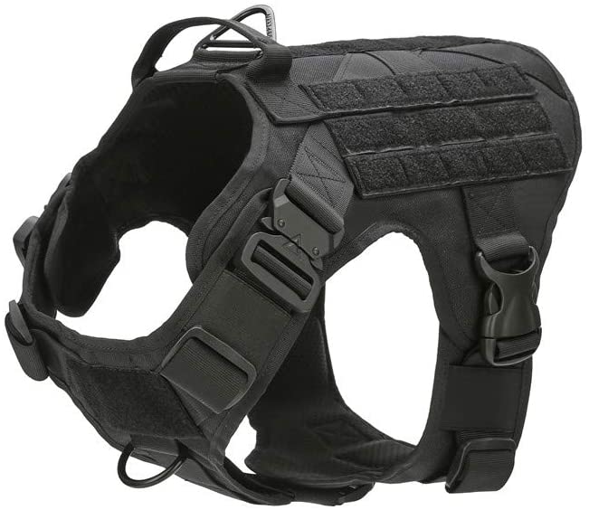 Tactical Mesh Dog Vest Harness – Black – VE-45-BK
