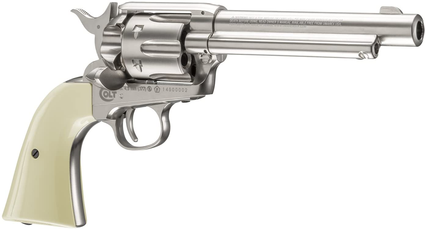 UMAREX COLT SINGLE ACTION ARMY 45 PEACE MAKER BB GUN REVOLVER NICKEL 2254048