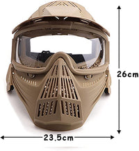 Transformers Ultimate Protection Airsoft Mask (Lens) With Neck Guard Extension Tan MA-25-T