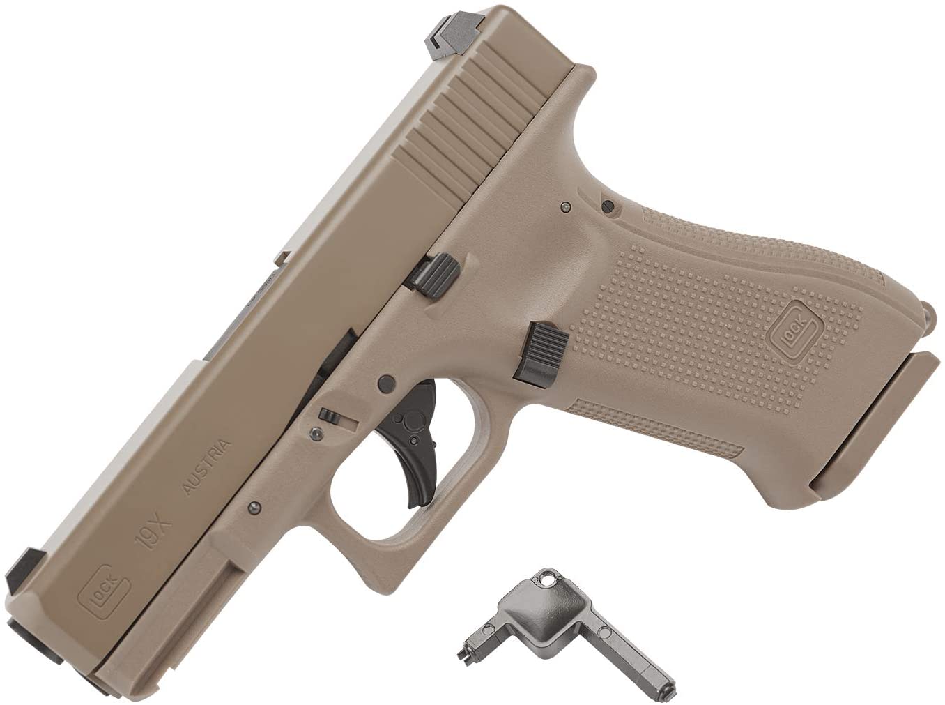 Glock G19X .177 4.5mm Coyote CO2 Half Blowback Air Pistol – 2255212