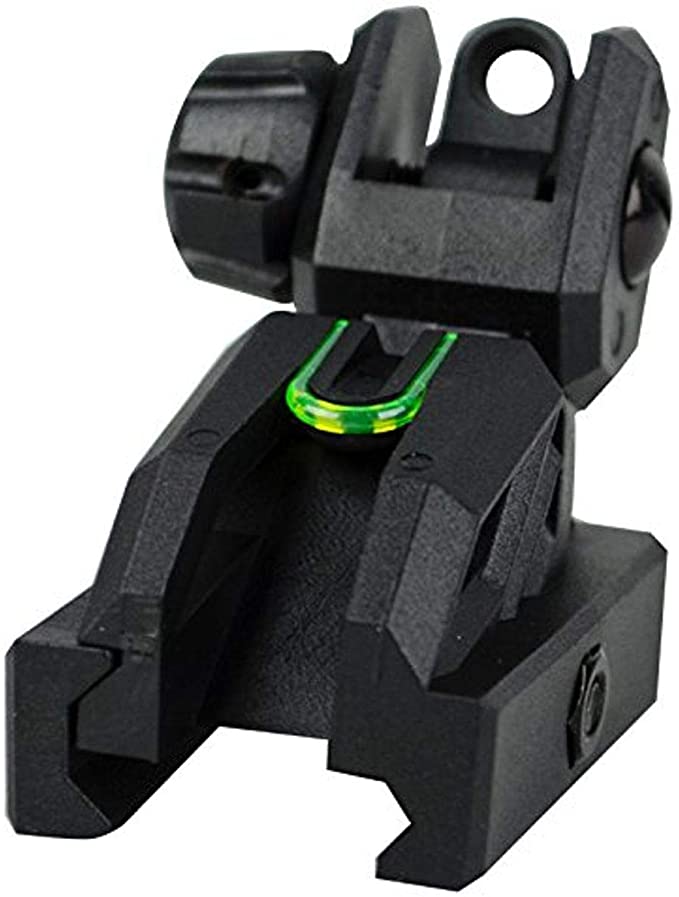 Polymer Fiber Optic Rear Sight for Picatinny/Weaver Rail SM4-127