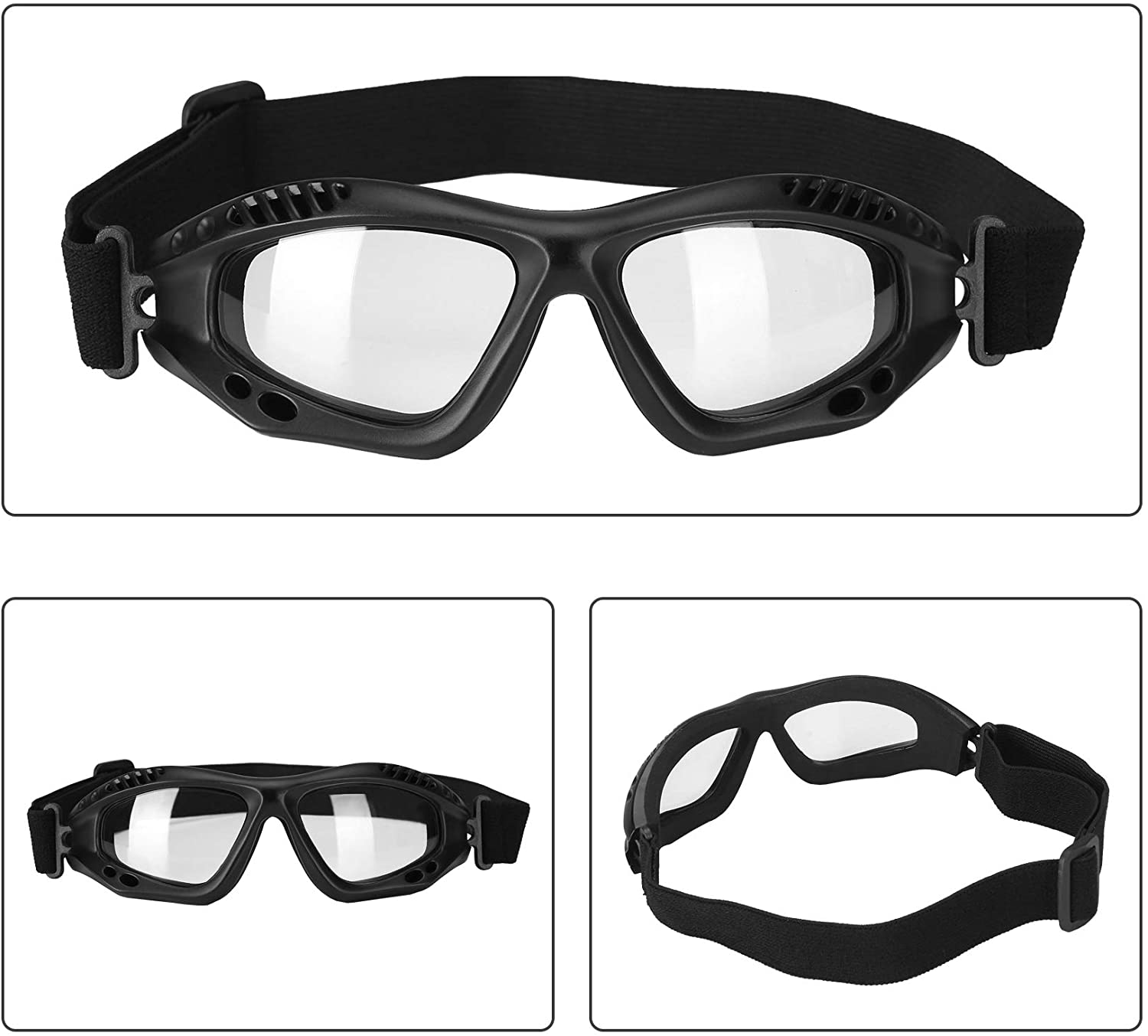 AIRSOFT GOGGLES BLACK MA-61-BK