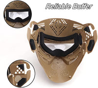 Transformers Ultimate Protection Airsoft Mask (Lens) With Neck Guard Extension Tan MA-25-T