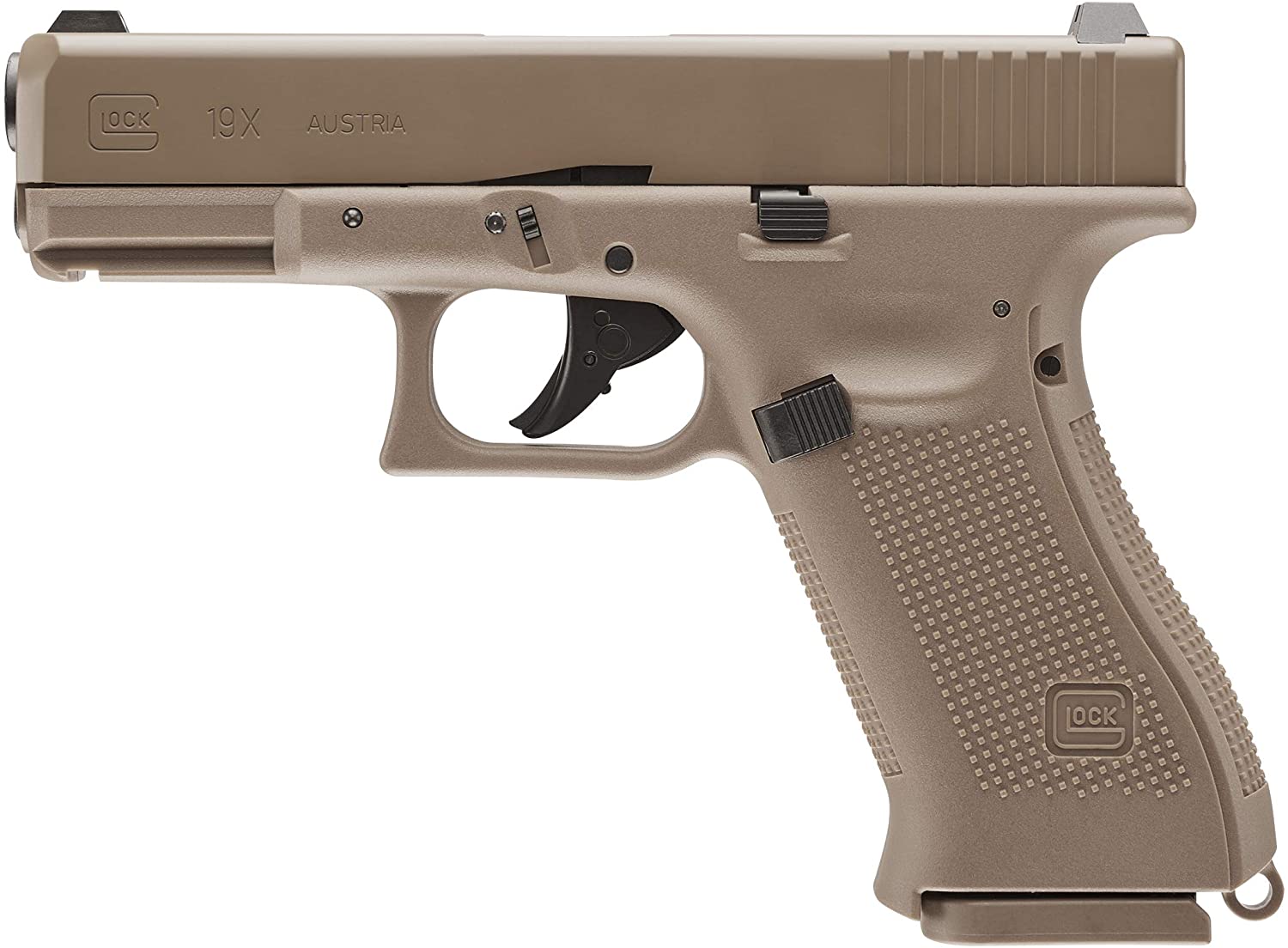 Glock G19X .177 4.5mm Coyote CO2 Half Blowback Air Pistol – 2255212