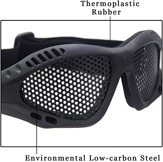 AIRSOFT MESH SAFETY GOGGLES – BLACK – MA-02-BK