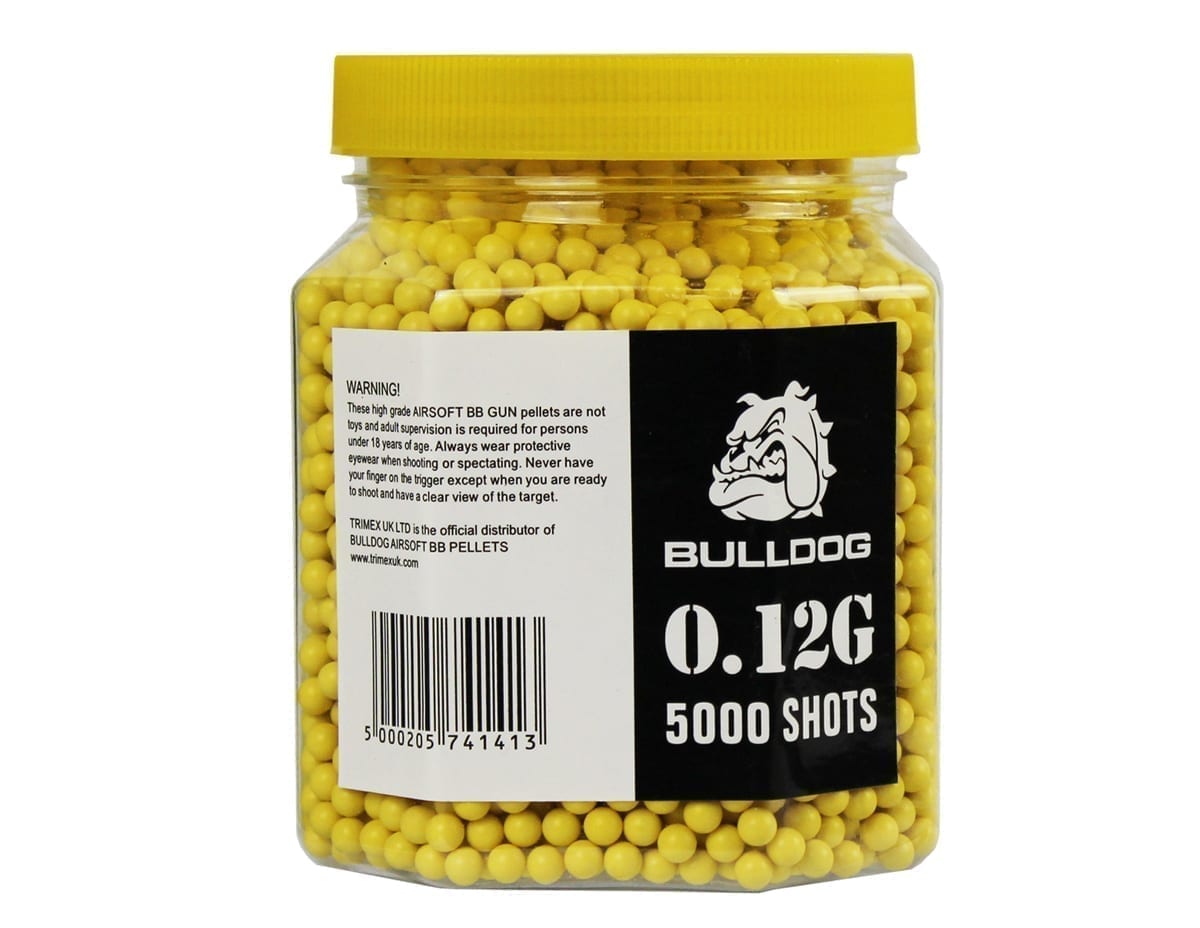 Bulldog 6mm Yellow Airsoft BBs 0.12G Gun Ammo Gun Pellets Ammunition