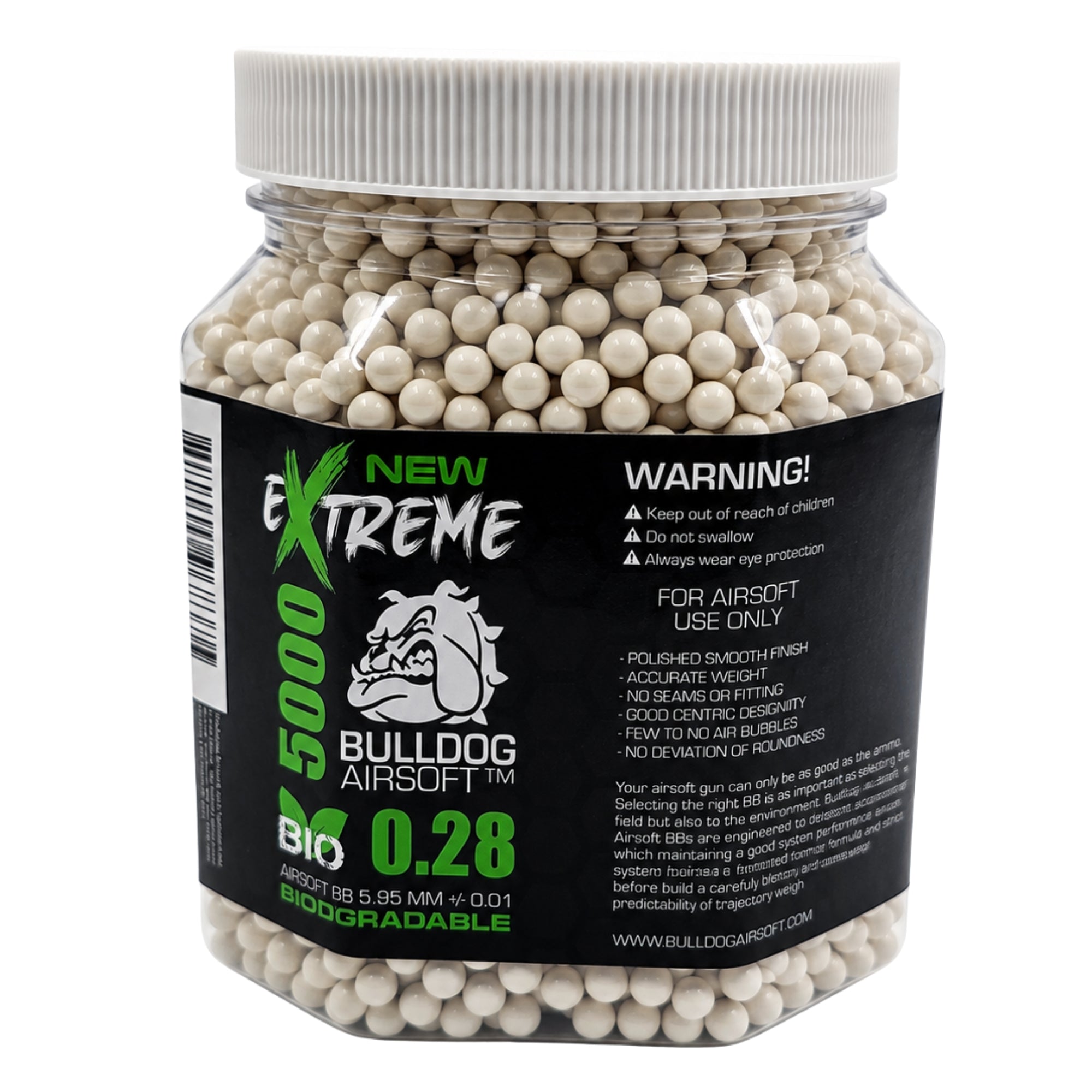 Bulldog Airsoft 0.28g Bio BB 5000 Tub
