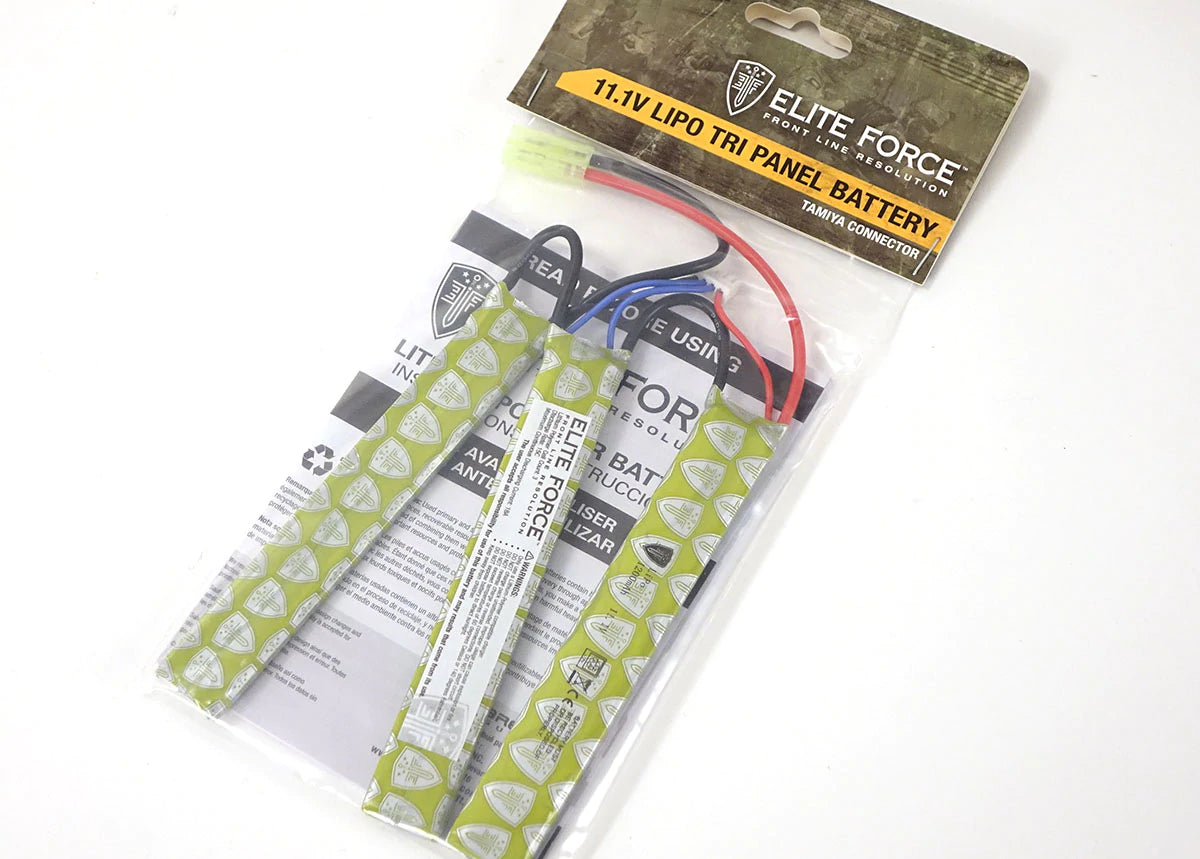ELITE FORCE 11.1V LIPO 1200 MAH 15C TRI-PANEL BATTERY W/TAMIYA CONNECTION 2211148 $17.50
