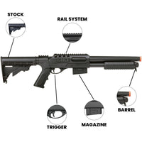 Double Eagle M47-D1 Pump Action Spring Airsoft Shotgun - M47-D1