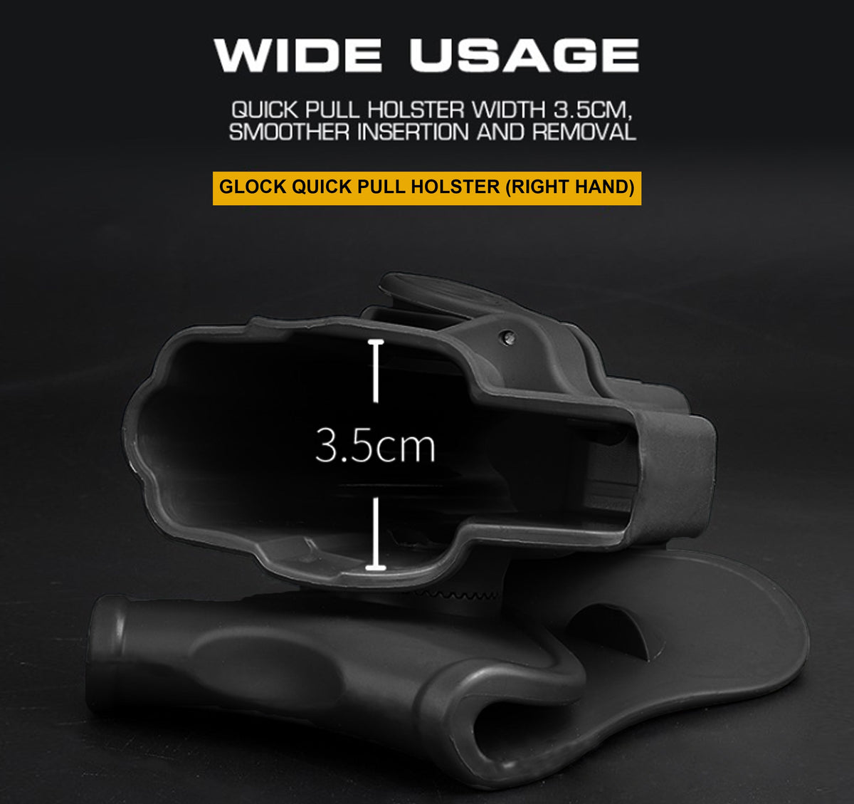 WoSport Glock Quick Pull Airsoft Holster Black