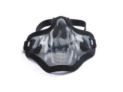 AIRSOFT LOWER MESH MASK SKULL MA-09-WB