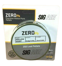 Sig Sauer .22 Caliber Zero Lead Hollow Point Pellets 16.6gr 250 CT Blister – AIR-AMMO-ZPB-22