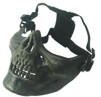 AIRSOFT HALF FACE GREEN SKULL MASK MA-15-OD