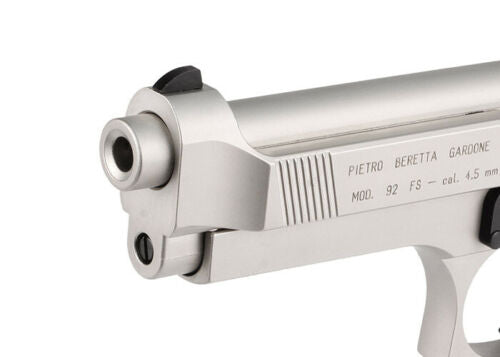 BERETTA M 92 FS NICKEL/WOOD 0.177 Pellet Air Pistol – 2253002