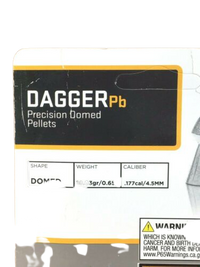 Sig Sauer .177 Caliber Dagger Domed Lead 10.03gr Pellets 500 CT Blister – AIR-AMMO-DPB-177