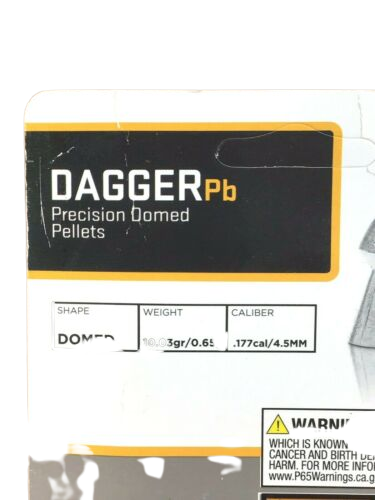 Sig Sauer .177 Caliber Dagger Domed Lead 10.03gr Pellets 500 CT Blister – AIR-AMMO-DPB-177