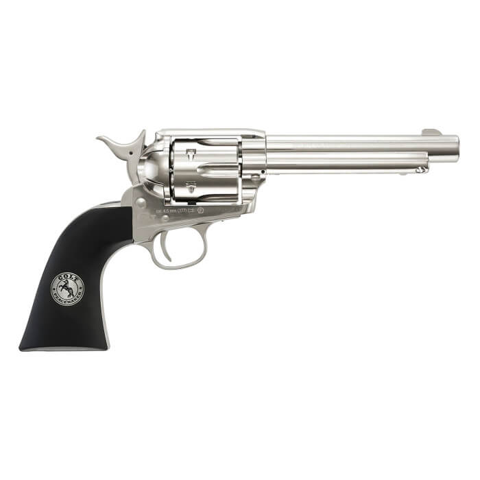 Colt Peacemaker 45 Single Action Nickel Air Revolver CO2 Pellets 0.177 Cal 4.5mm &#8211; 2254051