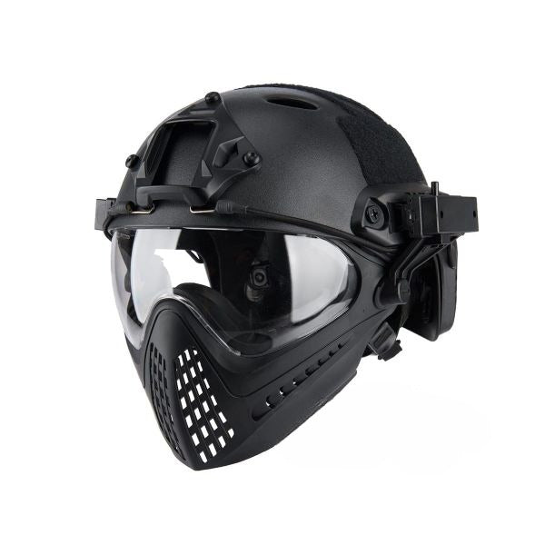 PILOTEER FAST HELMET FACE MASK BLACK &#8211; HL-25-PJ-M-BK