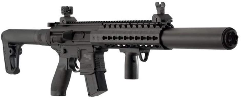 SIG SAUER MCX FULL METAL PELLET AIR RIFLE BLK CO2 POWERED 0.177 CAL BLACK &#8211; AIR-MCX-177-88G-30-BLK