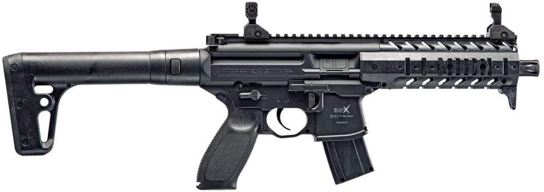 SIG Sauer MPX ASP Co2 Powered .177 cal 500 FPS Semi-Automatic Airgun (Color: Black)  AIR-MPX-177-88G-30-BLK