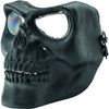 SRC FULL FACE SKULL AIRSOFT MASK V2 BLACK WITH CLEAR LENSES - P-36-B1