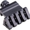 45-Degree Offset Angle Rail Mount Picatinny for Flashlights and Rifle Laser Dot Sights, 4 Slots 20mm Weaver Style Tactical - 45offset-rail