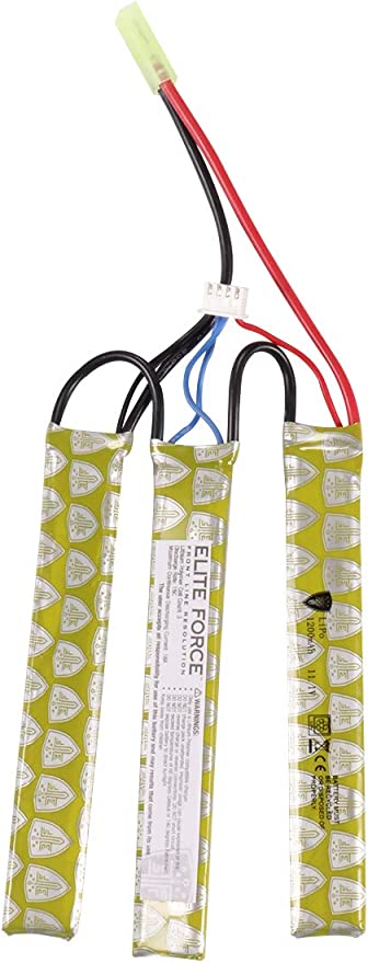 ELITE FORCE 11.1V LIPO 1200 MAH 15C TRI-PANEL BATTERY W/TAMIYA CONNECTION 2211148