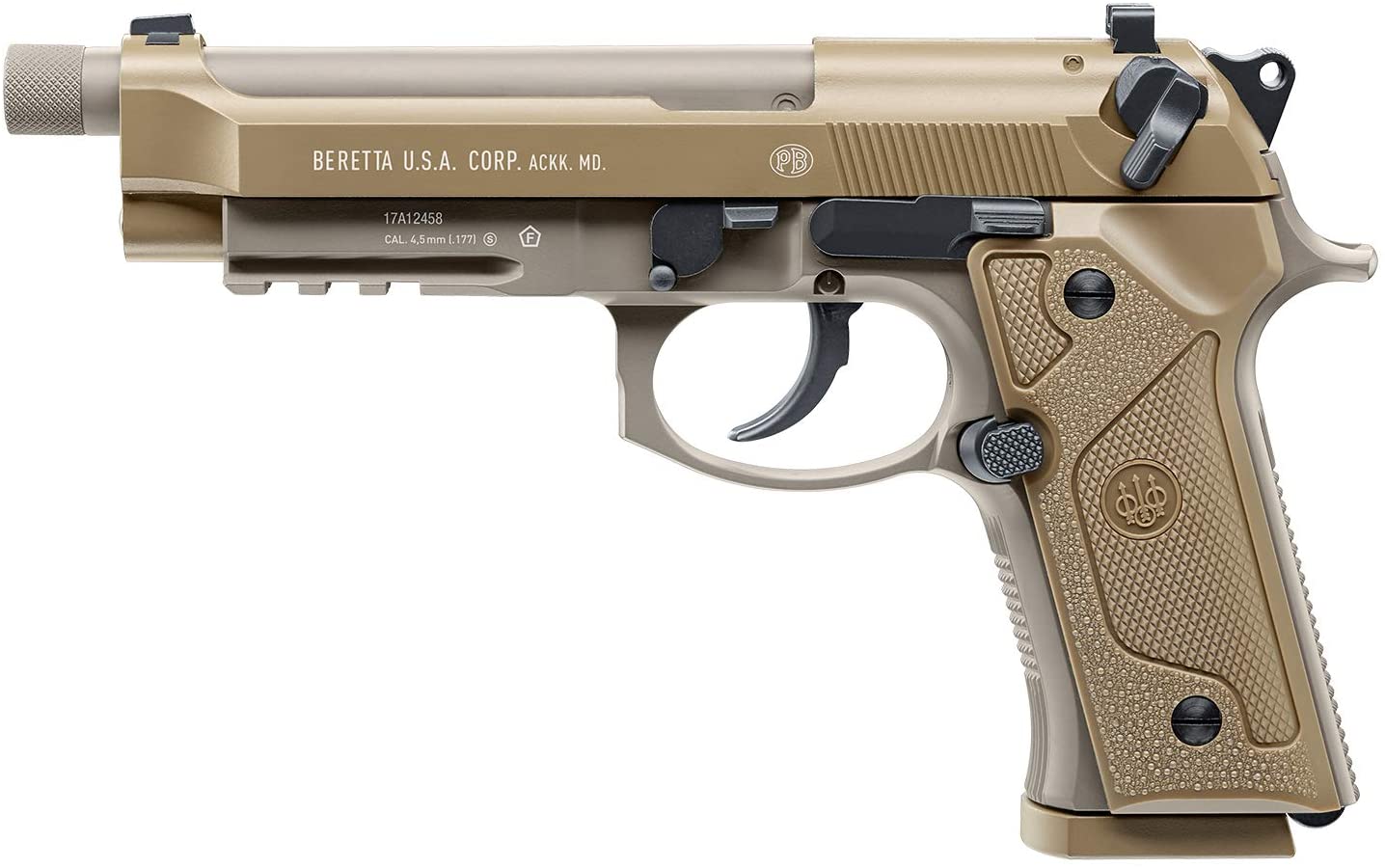 BERETTA M9A3 .177 – TAN CO2 FULL METAL SEMI/FULL AUTO AIR PISTOL 2253024