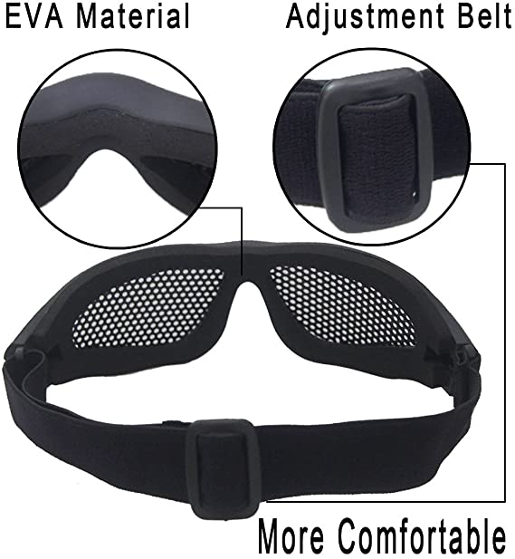 AIRSOFT MESH SAFETY GOGGLES – BLACK – MA-02-BK