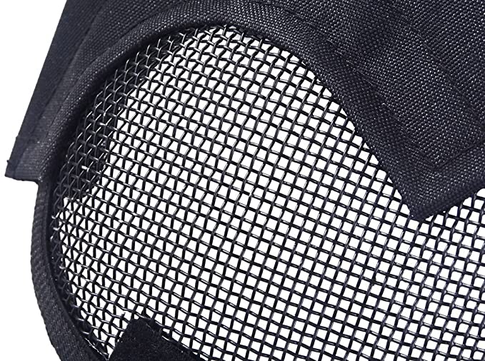 AIRSOFT FENCING SAFETY MESH MASK FULL FACE AND EARS PROTECTION BLACK MA-19-BK