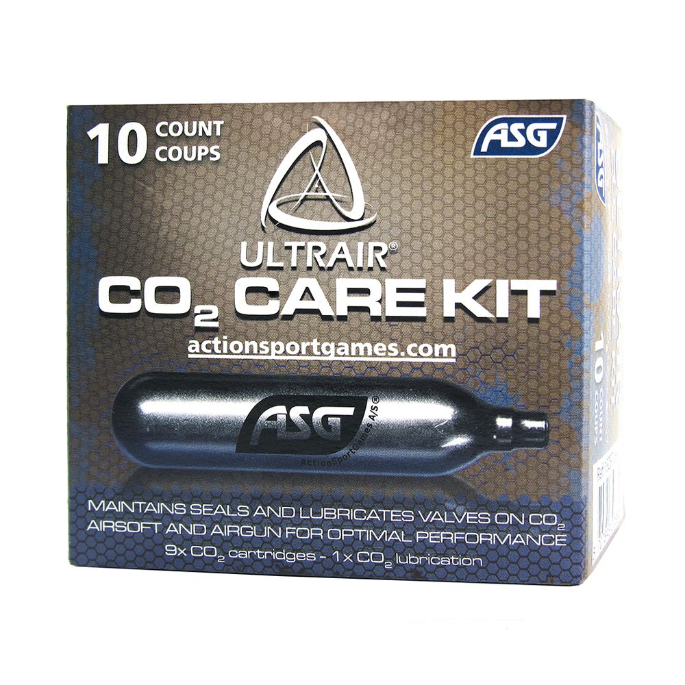 ASG ULTRAIR 12GR. CO2 CARTRIDGE 10 PCS (9 STD./1 LUBRICATED) BY ASG &#8211; ASG-19237