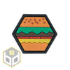 Burger Ballistic Hex Patch, PVC, 1.5" x 1.5" - BH00114