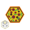 Pizza Ballistic Hex Patch, PVC - BH00116