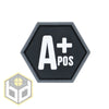 Blood Group A+ Ballistic Hex Patch, PVC - BH00124