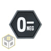 Blood Group O- Ballistic Hex Patch, PVC - BH00127