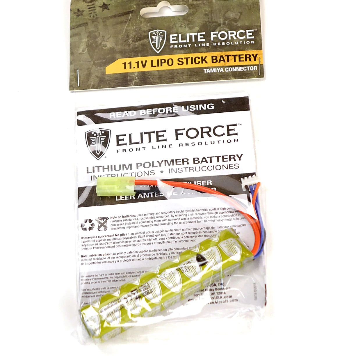 Elite Force 11.1v 900 mAh 15C Stick Li-Po Battery with Deans Connection &#8211; 2211151