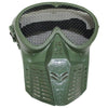 AIRSOFT FULL FACE MESH EYE PROTECTION MASK GREEN MA-18-OD
