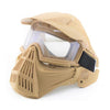 Airsoft Pro Mask Tan with Clear Glass Eye Protection MA-58-T