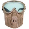 AIRSOFT FULL FACE CLEAR GLASS EYE PROTECTION MASK TAN MA-64-T