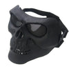 AIRSOFT SKULL MASK BLACK WITH MESH EYE PROTECTION MA-22-BK