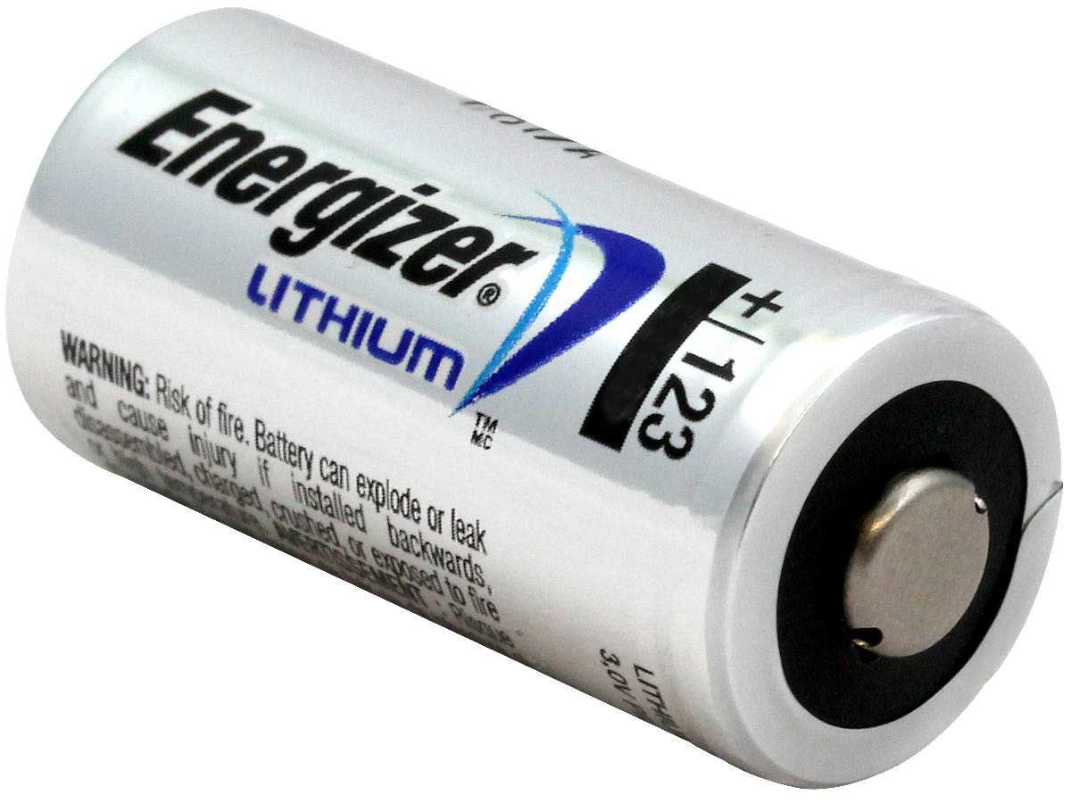 Energizer CR123A 3V 1500mAh Lithium Button Top Battery CR123A