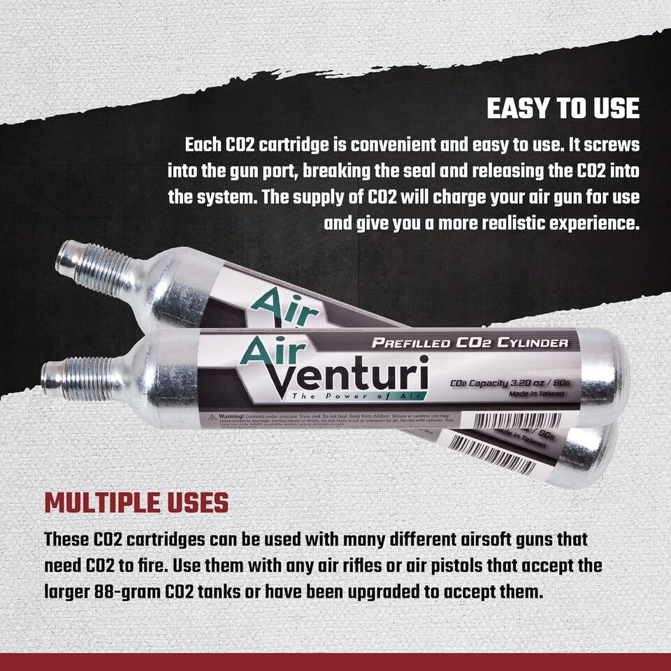 Air Venturi 90g Pre Filled Disposable CO2 Tank