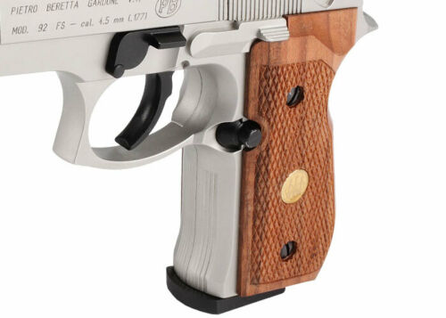 BERETTA M 92 FS NICKEL/WOOD 0.177 Pellet Air Pistol – 2253002