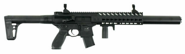 SIG SAUER MCX FULL METAL PELLET AIR RIFLE BLK CO2 POWERED 0.177 CAL BLACK &#8211; AIR-MCX-177-88G-30-BLK